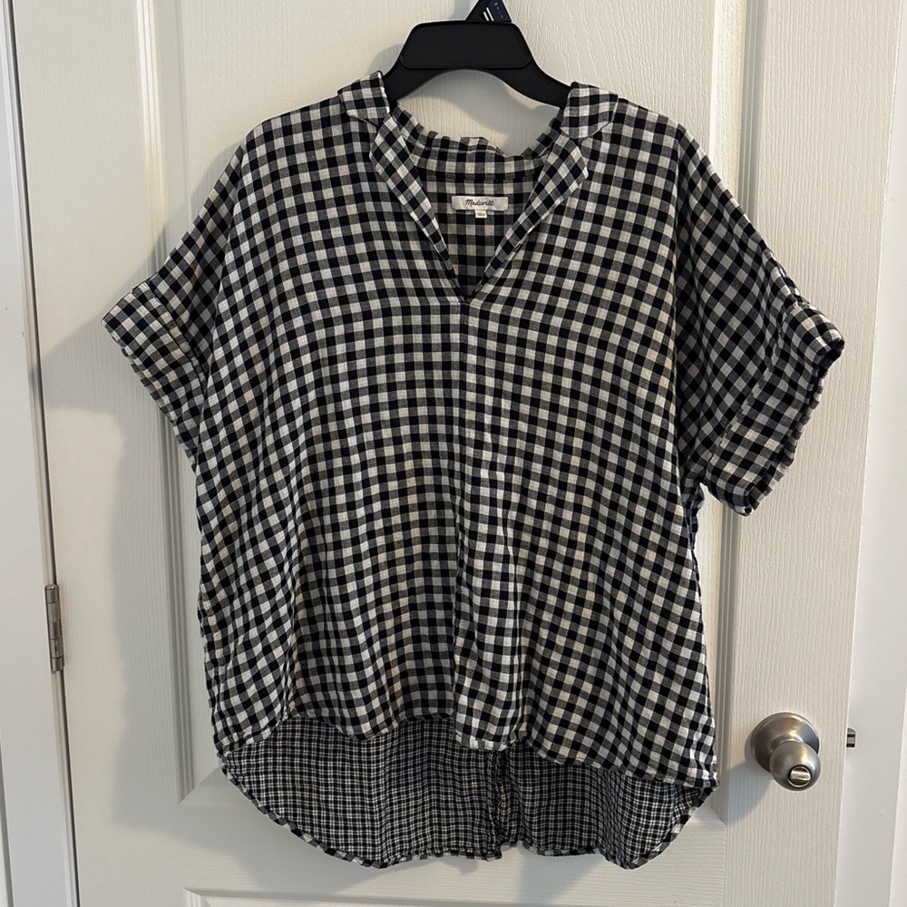 Madewell checkered top